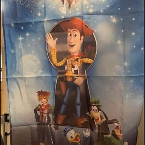 Disney Pixar Kingdom Hearts Woody Donald Goofy Sora Tapestry Poster Wall Art